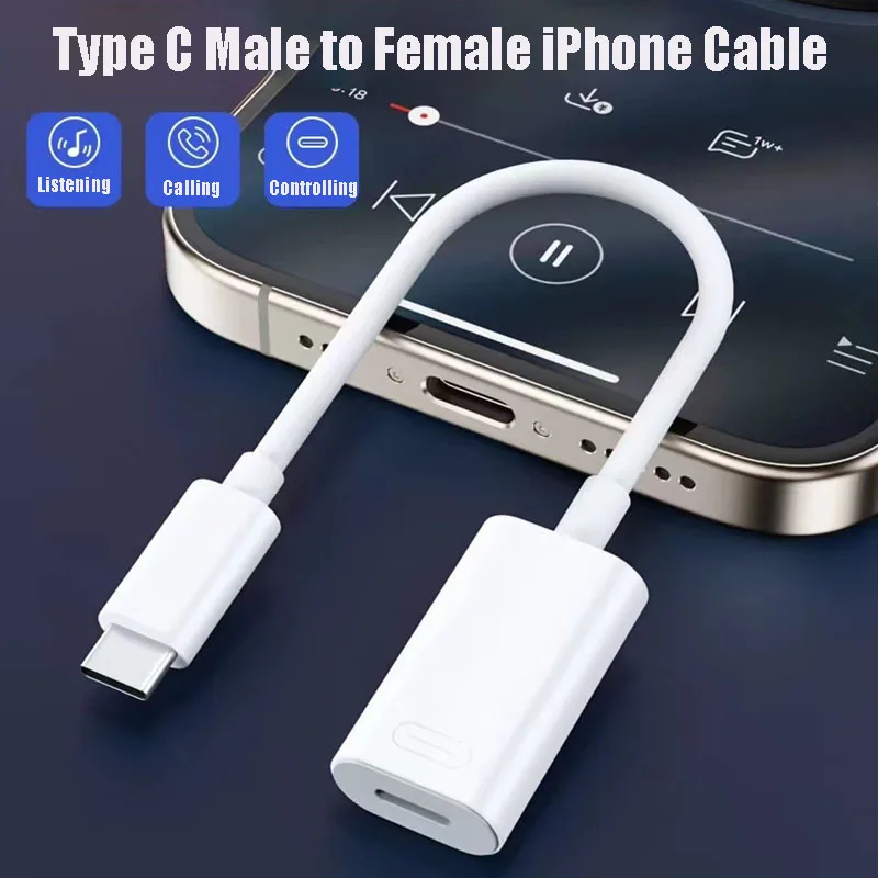 Wired Earphone Lightning - Convertisseur d'écouteurs de type C vers