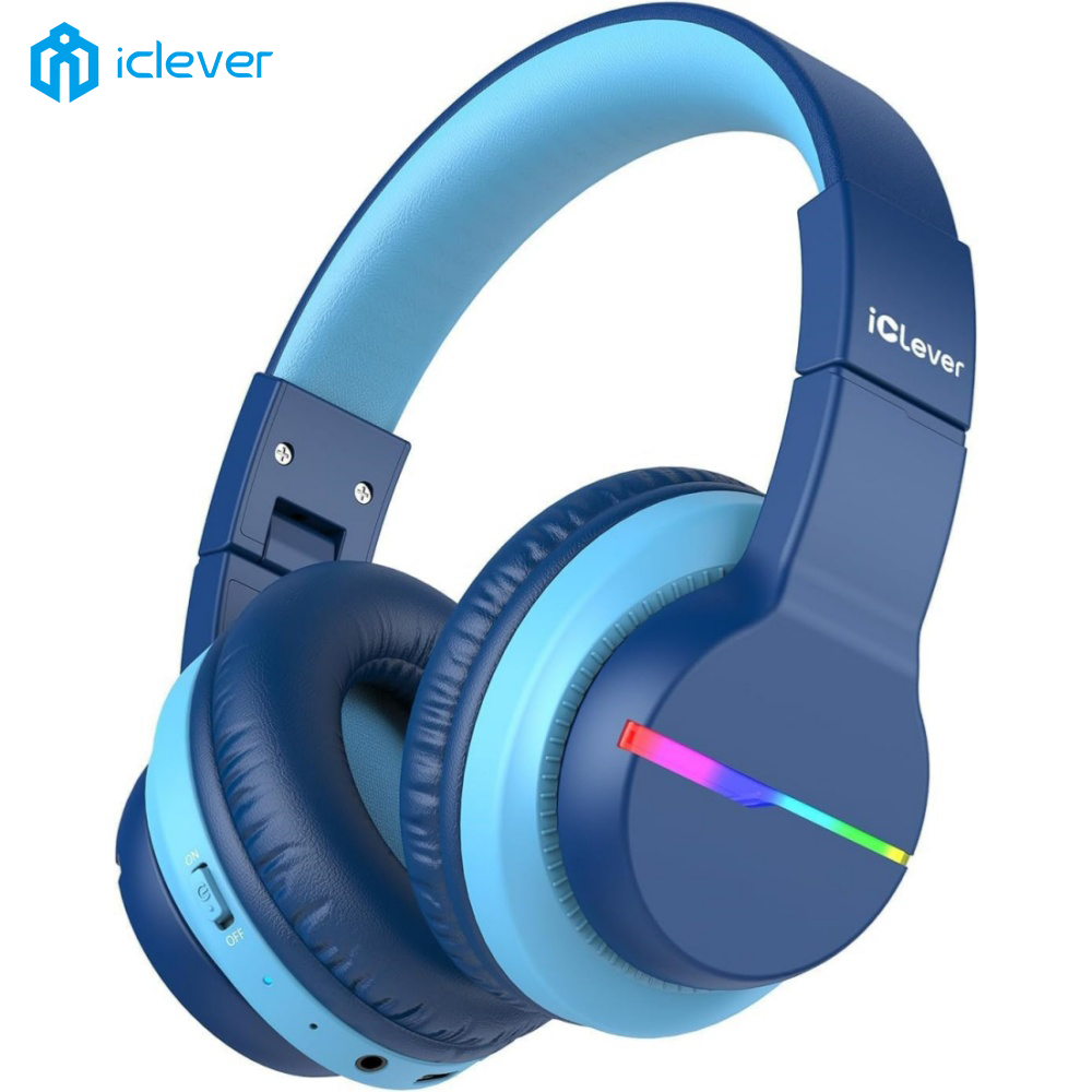 Wired Earphone Lightning - iClever BTH12, casque Bluetooth pour enfants,