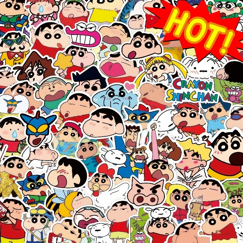 Tablet Cute Accessories - 100 autocollants Crayon Shin Chan, autocollants